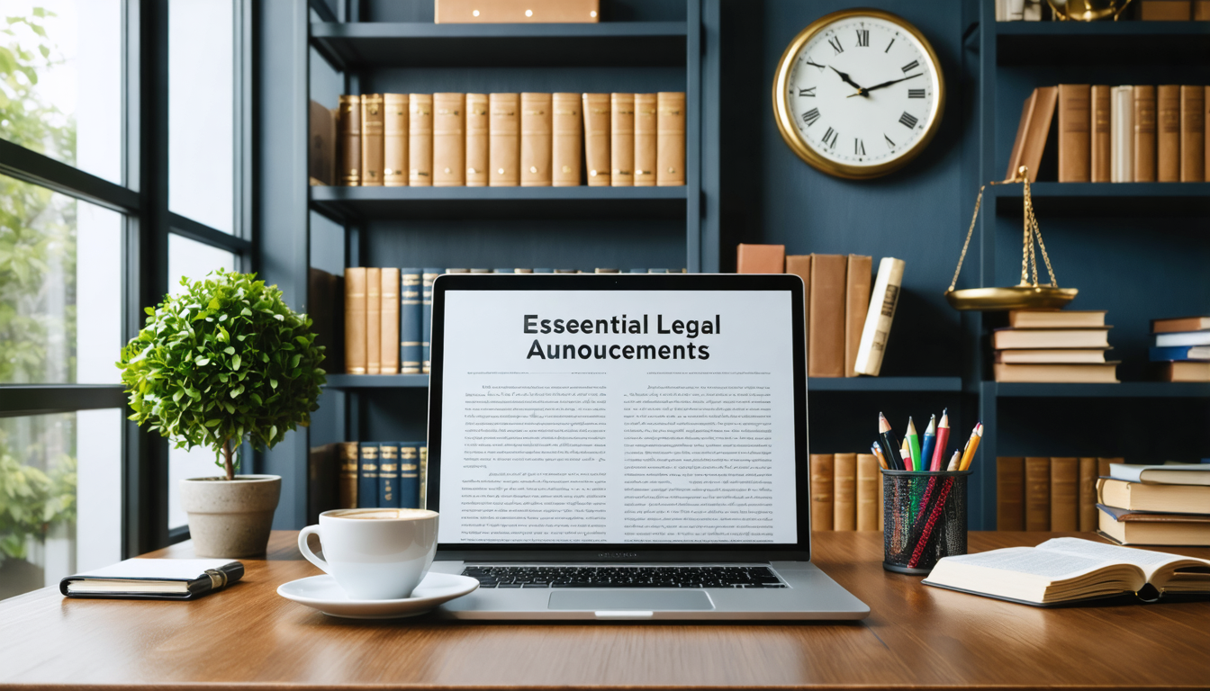 découvrez tout ce qu'il faut savoir sur les annonces légales indispensables pour les entreprises : obligations, publications, démarches et conseils pour rester en conformité avec la loi.