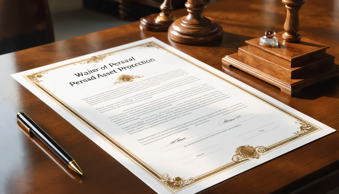 téléchargez un modèle d'attestation de renonciation à la protection du patrimoine personnel. document essentiel pour formaliser votre choix de renonciation, adapté aux démarches administratives et juridiques.