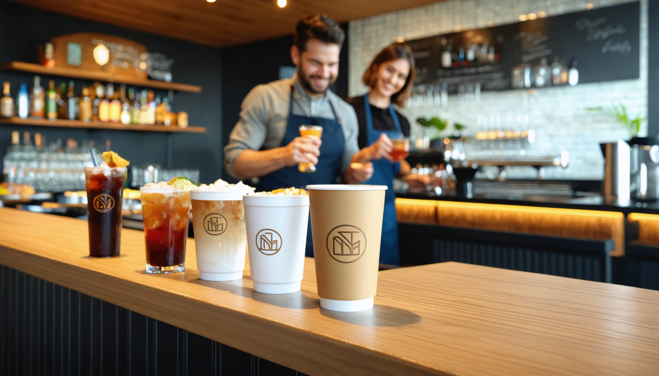 découvrez les avantages d'utiliser des gobelets personnalisables à l'effigie de votre logo pour votre bar ou restaurant, afin de renforcer votre image de marque et fidéliser votre clientèle.